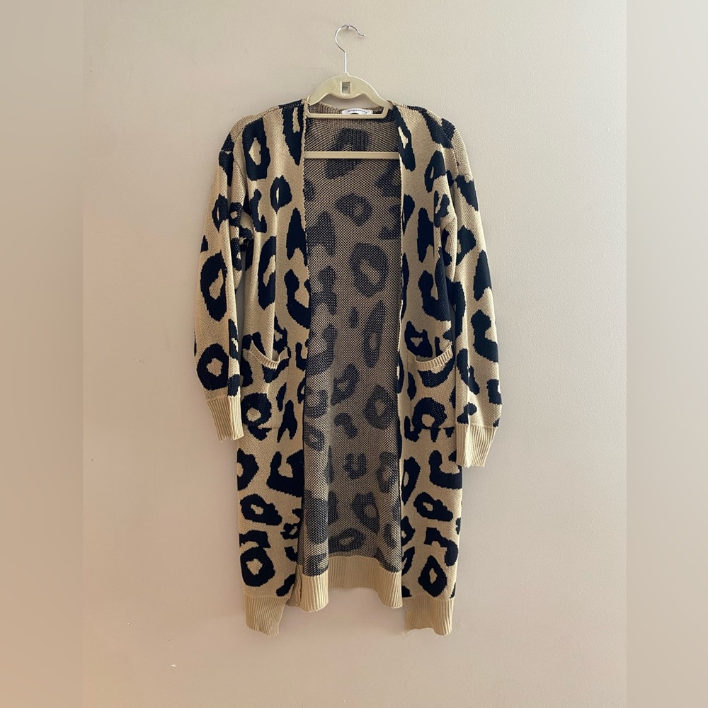 Animal print cardigan
